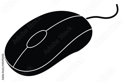 computer mouse silhouette vector illustration