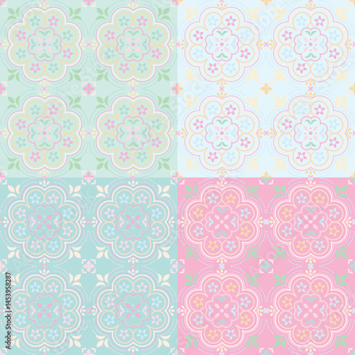 vector seamless pattern with morocco