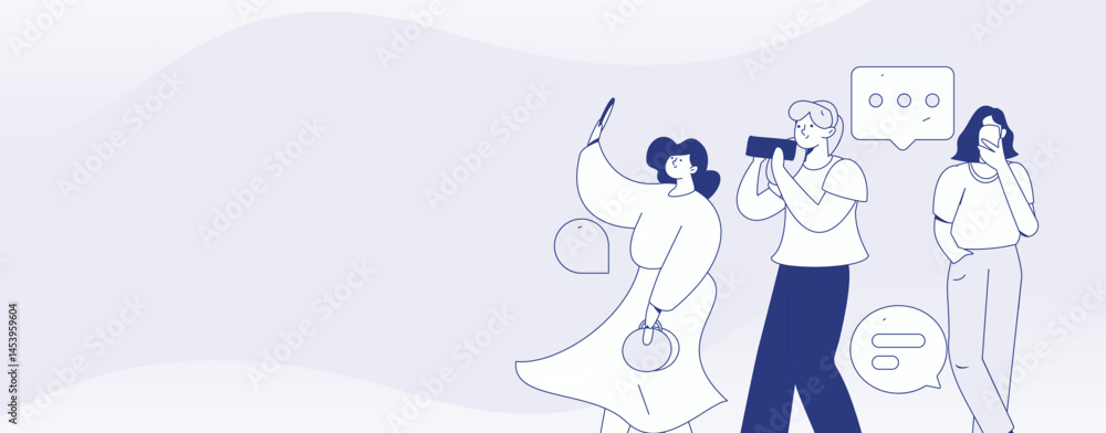 Obraz premium Communicate with consultants flat vector character concept operation hand drawn illustration 