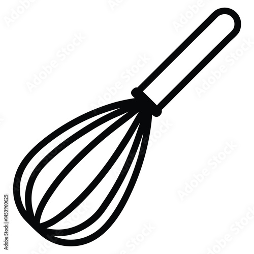 egg beater outline vector illustration