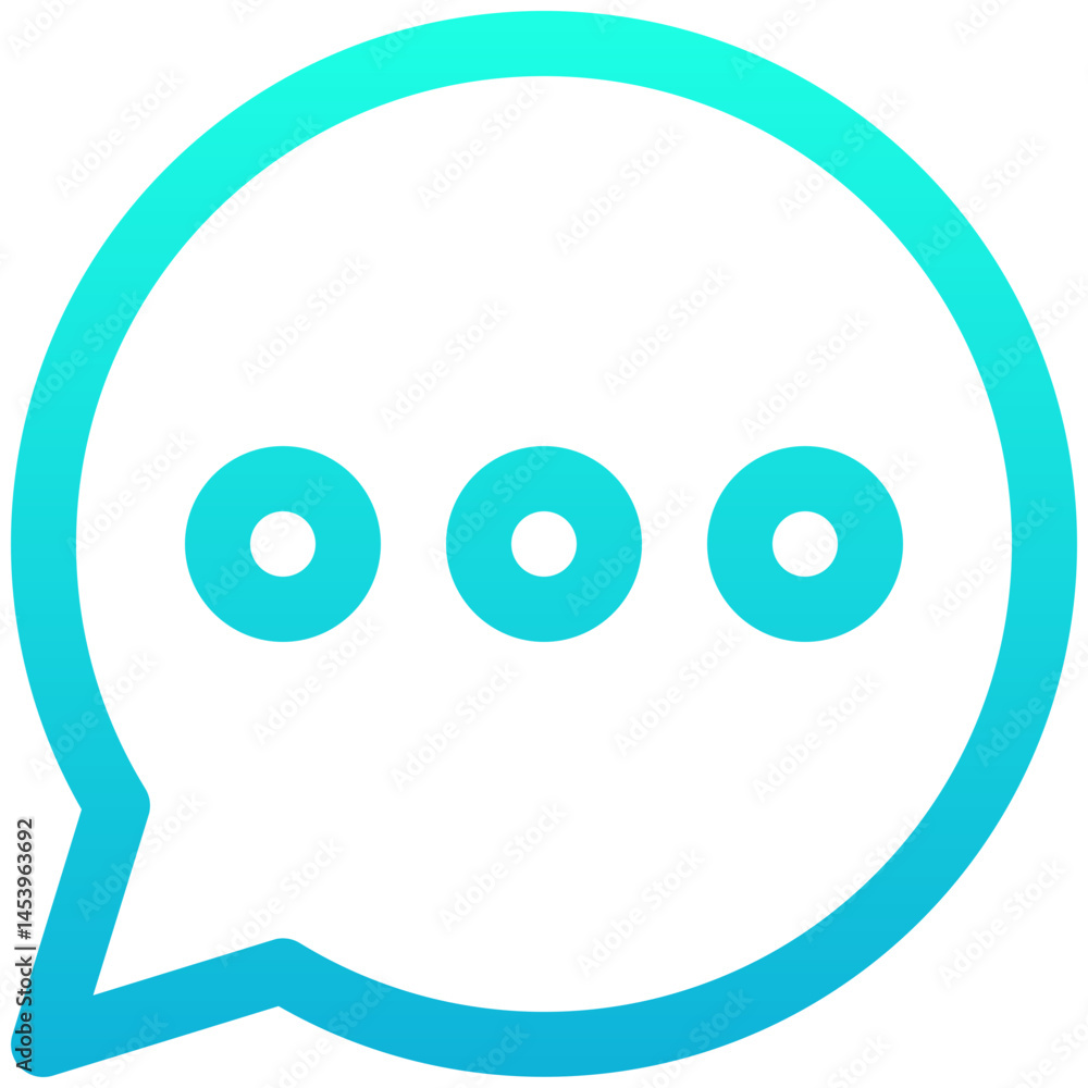Chat Box Speech Bubble Icon, Communication, Comment Box, User Interface, User Experience, Line Gradient Style Isolated Vector Icon. Chat Box Speech Bubble Icon, Communication, Comment Box, User Interface, User Experience, Line Gradient Style Isolated Vector Icon.