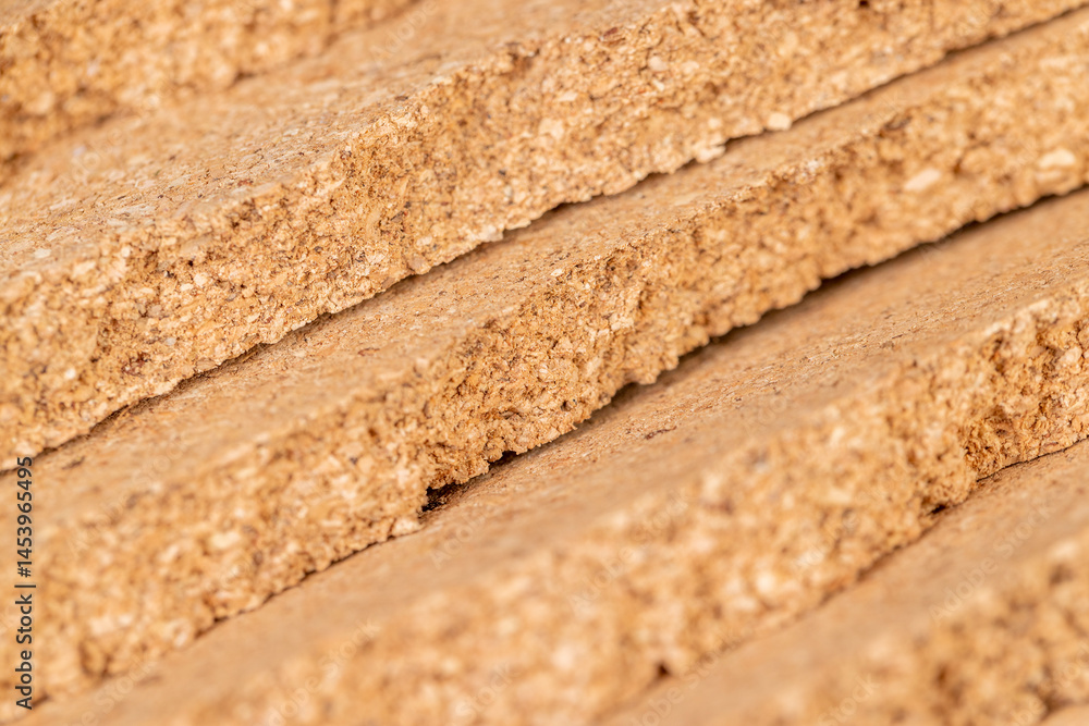 natural soft and durable material that is obtained from the bark of a cork tree close up