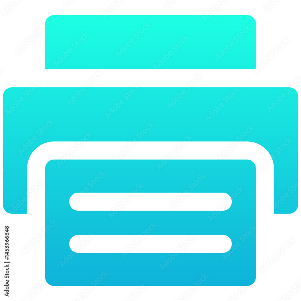 Printer Icon, App Web Signs, Printing Vector Icon. User Interface, User Experience, Silhouette Gradient Style Isolated Vector Icon. Printer Icon, App Web Signs, Printing Vector Icon. User Interface, User Experience, Silhouette Gradient Style Isolated Vector Icon.