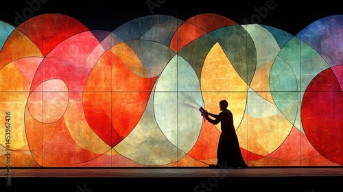 Dynamic abstract art performance