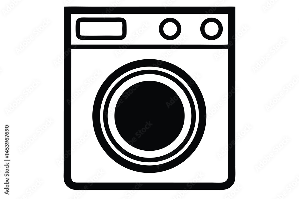 washing machine outline vector illustration washing machine outline vector illustration