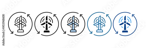 Renewable Resource Icon Set Multiple Style Collection