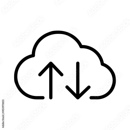 Cloud Upload and Download Arrow Icon