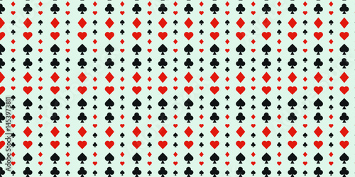 Dark Black vector background with cards signs. Glitter abstract sketch with isolated symbols of playing cards. Smart design for your business advert of casinos.