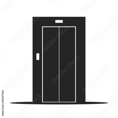 Elevator vector icon, black and white, minimal design for website and app design