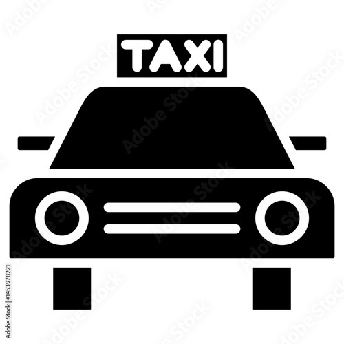 Taxi glyph icon