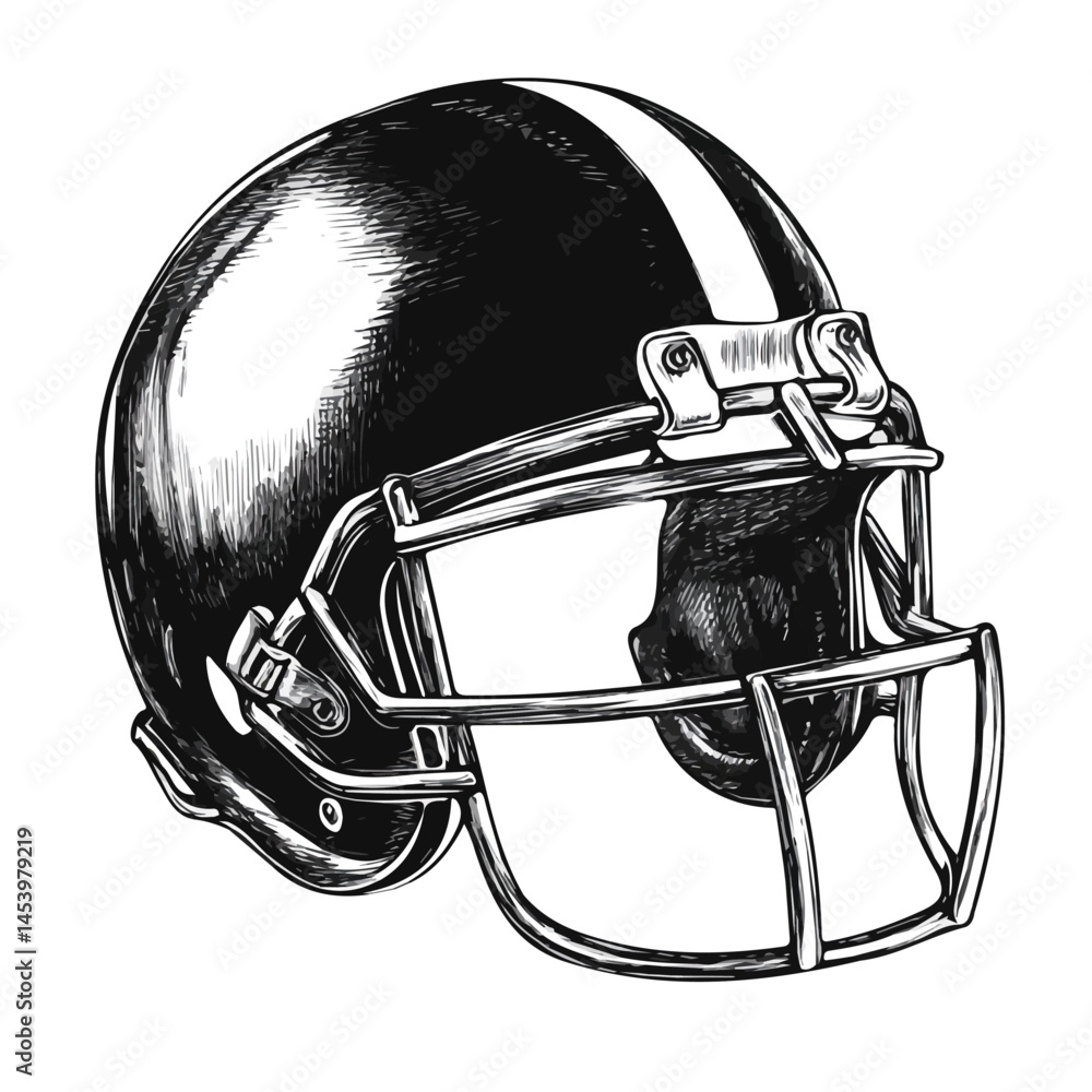 Football Helmet symbol - black and white & minimalist design for tattoos, logos, vectors - isolated on white background. Football Helmet symbol - black and white & minimalist design for tattoos, logos, vectors - isolated on white background.