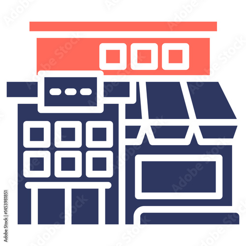 Hostel glyph color icon