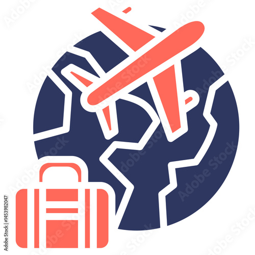 Tourism glyph color icon
