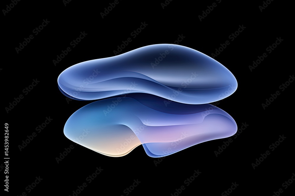 Obraz premium Abstract fluid shapes on black background