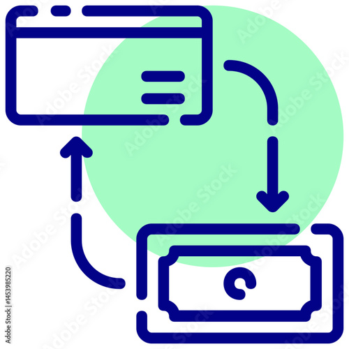 banking vector mixed outline icon