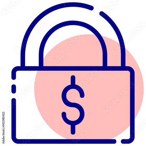 locked money vector mixed outline icon