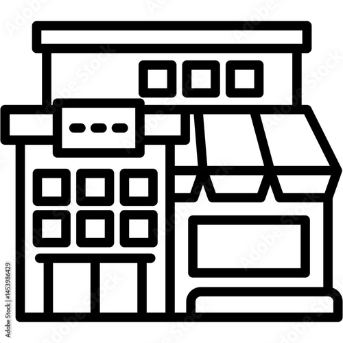 Hostel line icon