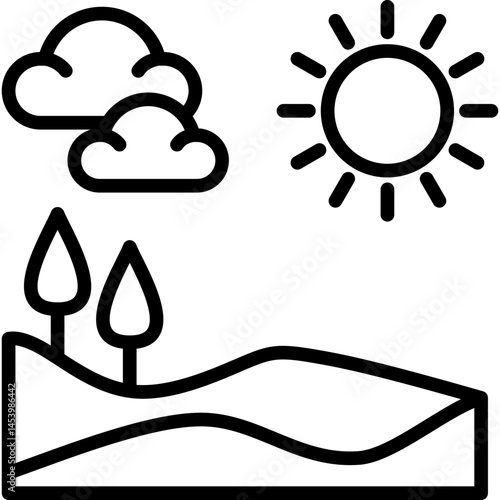 Summer line icon