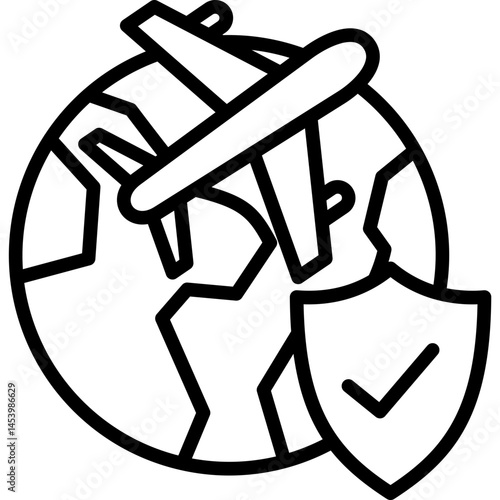 Travel Insurance line icon