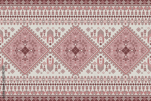 Ethnic geometric pattern design in tribal style which give native American vibe and suitable for textile industry this geometric ethnic pattern is also give beautiful native tribal Indian vibe fabric
