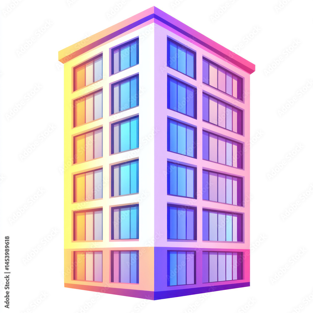 Obraz premium 3d render of a library