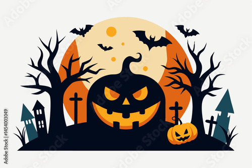 halloween pumpkin on a dark background