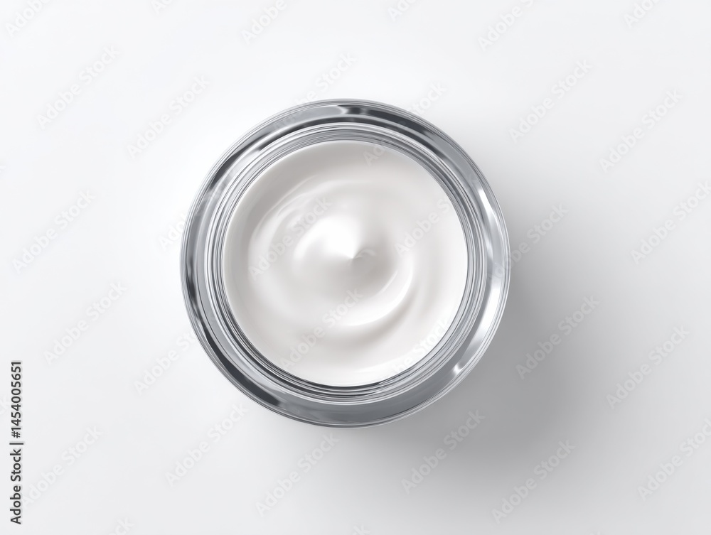 Elegant Jar of Cream Placed on a Pure White Background Showcasing a Smooth Texture and Luxurious Feel Inviting Relaxation and Skin Nourishment Elegant Jar of Cream Placed on a Pure White Background Showcasing a Smooth Texture and Luxurious Feel Inviting Relaxation and Skin Nourishment