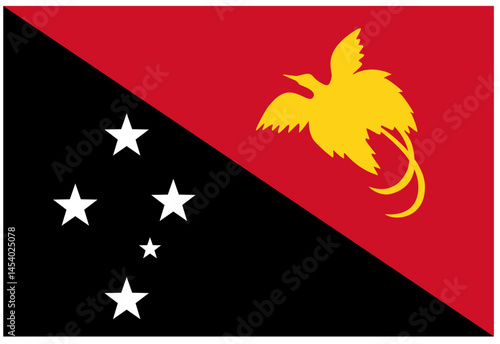 Tableau sur toile Flag of papua new gunea
