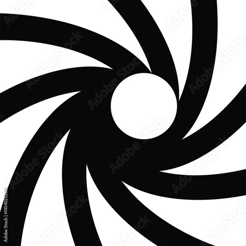 Abstract horizontal background inside a gun barrel, rifled channels. James rifled gun barrel grooves.