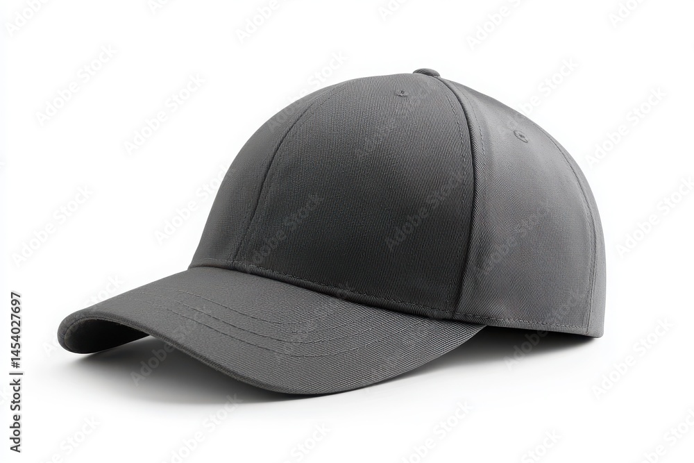 Fototapeta premium grey baseball cap isolated on white background.