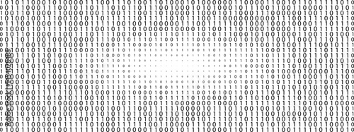 matrix style binary code digital falling numbers blue background