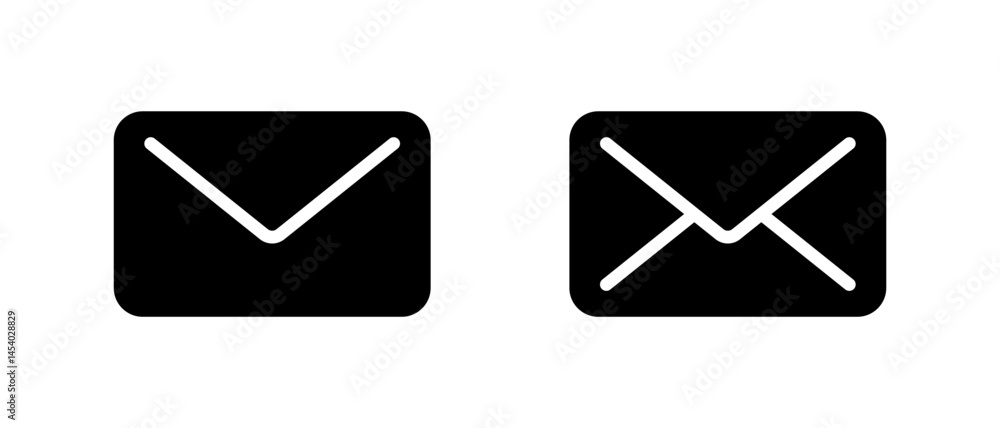 Envelope, message icon in generic design. Newsletter, chat, email sign symbol Envelope, message icon in generic design. Newsletter, chat, email sign symbol