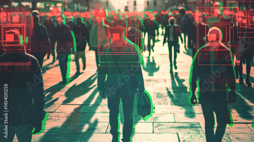 AI powered survelliance by government concept