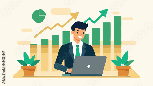 Stock trading or crypto currency investing, technical analysis for investment, financial graph and chart, stock market or currency exchange concept, businessman investor using laptop to trade graph.