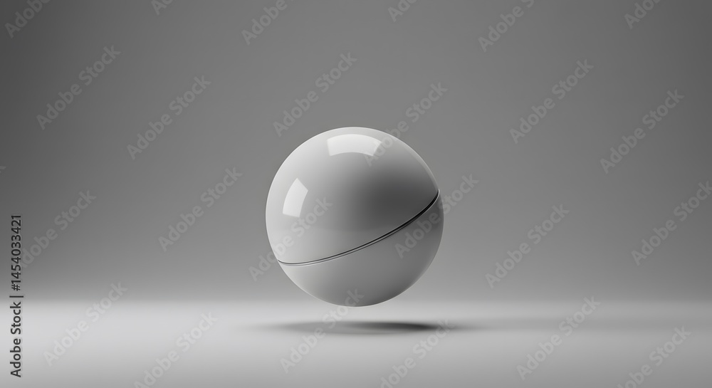 Abstract 3D Render: A Gleaming White Sphere on a Gray Background, Minimalist Design, Clean Lines, Geometric Shape, Studio Lighting, Perfect Symmetry, Simple Elegance Abstract 3D Render: A Gleaming White Sphere on a Gray Background, Minimalist Design, Clean Lines, Geometric Shape, Studio Lighting, Perfect Symmetry, Simple Elegance