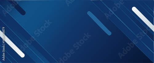 Abstract dark blue background with white lines. Geometric shapes, diagonal lines. Modern design, minimalist style