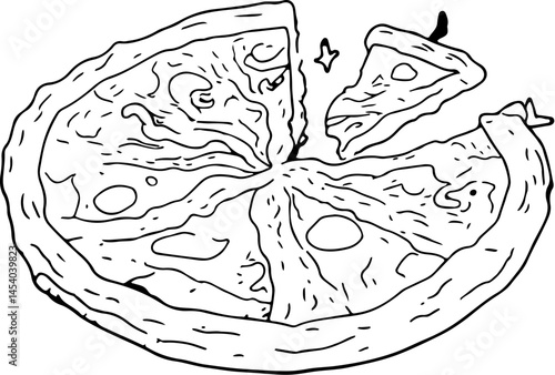 Pepperoni Pizza Illustration – Flat Vector Design