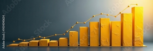 Abstract gray and yellow graph showing portfolio rebalancing , texture, management, finance