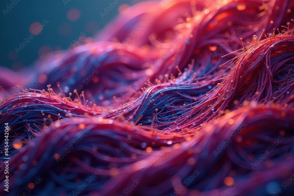 Intricate woven threads, blurred for a hazy effect, illustration, fabric Intricate woven threads, blurred for a hazy effect, illustration, fabric
