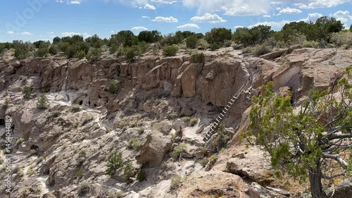 Hiking in Bandelier near Loas Alamos, New Mexico - American West Landscape