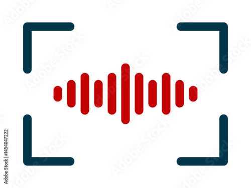 Voice scan authentication icon, secure identity, audio verification