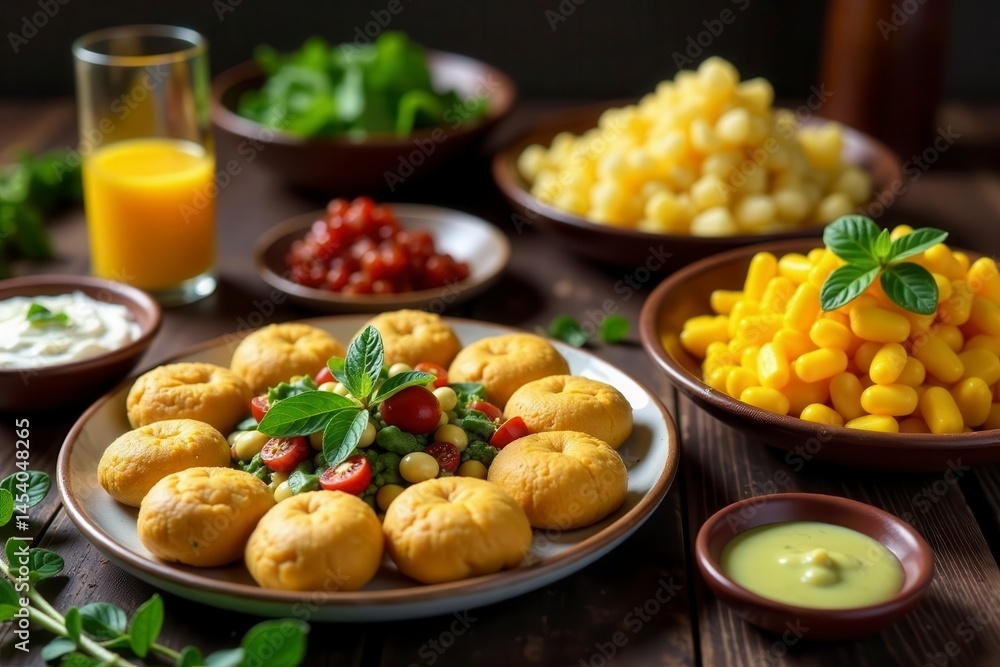 A table laden with traditional South Sudanese Easter food, including kisra , Kisra, ingredients, dishes A table laden with traditional South Sudanese Easter food, including kisra , Kisra, ingredients, dishes