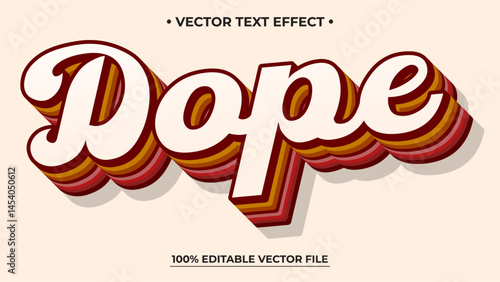 Editable text style effect Dope text in Grunge Vintage style theme