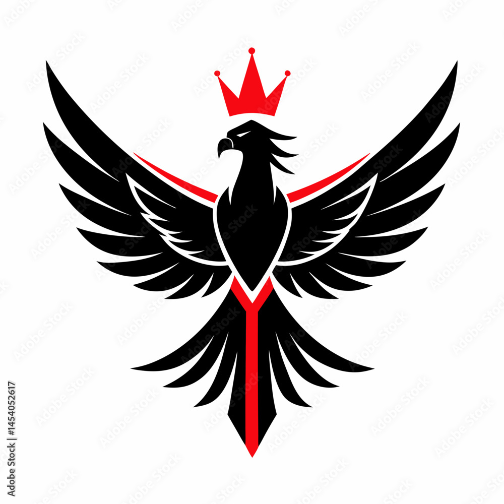 Fototapeta premium Vector illustration of a flying eagle