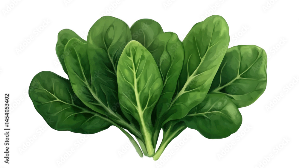 Fototapeta premium Spinach Isolated on Clean White Background
