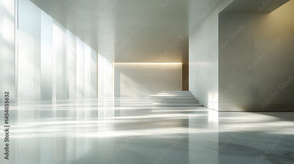 Fototapeta premium minimalist luxury space designed for premium property showcase,