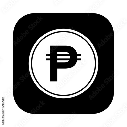 peso currency symbol isolated on transparent background