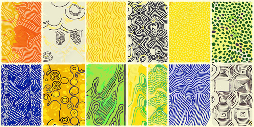 Vector Set of Seamless Abstract Patterns