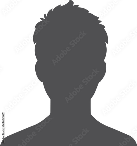 Generic user silhouette. Default avatar vector.