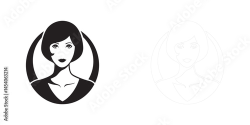 1920s Flapper Silhouette with Bob Haircut
